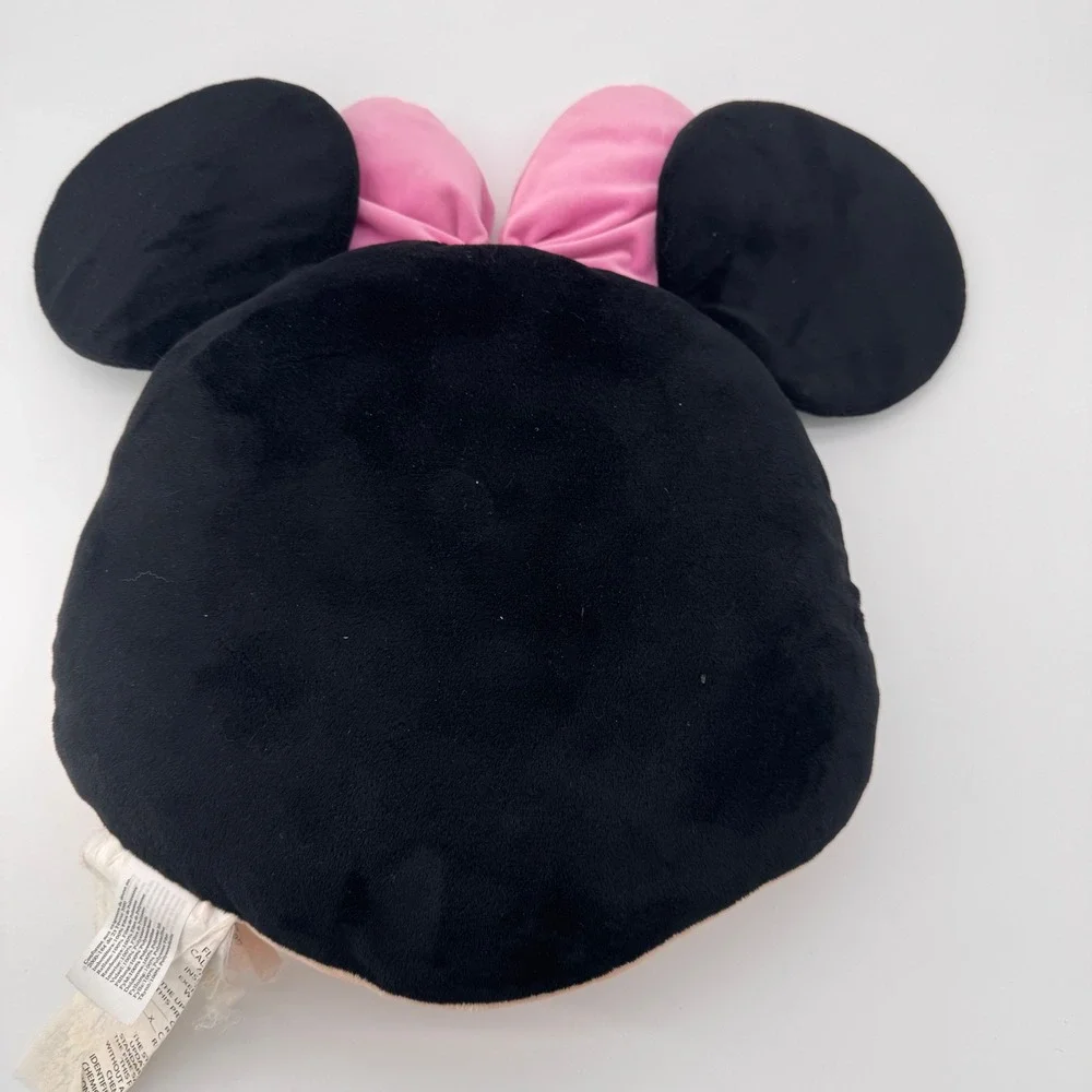 Disney Minnie Mouse Pillow Plush Pink Bow Polka Dots Kids Room Decor